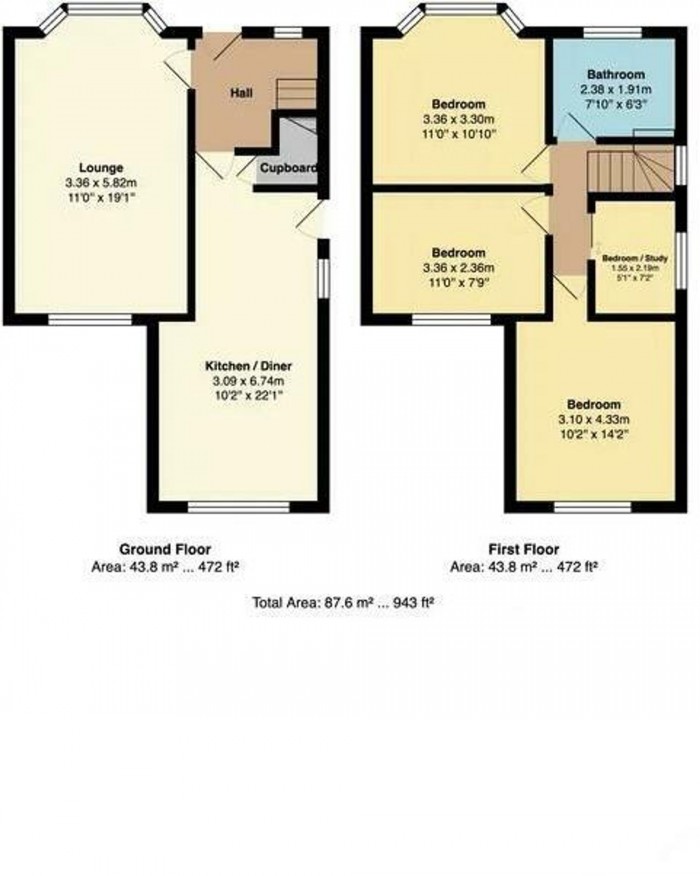 Floorplan for Ruskin Road, Prestwich, M25