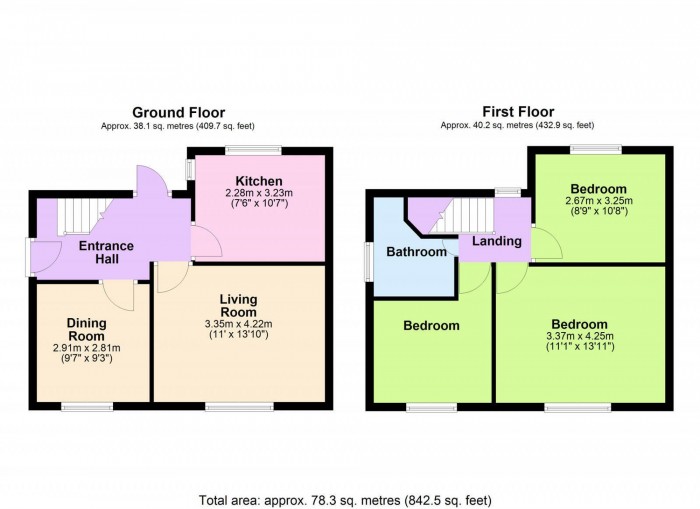 Floorplan for Philips Park Road East, Whitefield, M45
