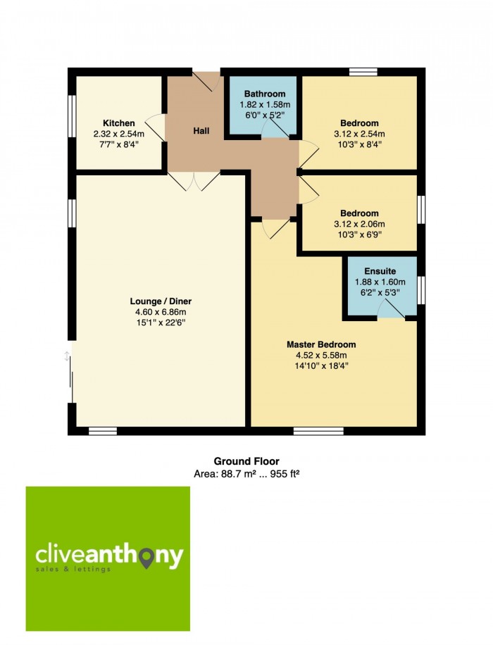 Floorplan for St. Anns Road, Prestwich, M25