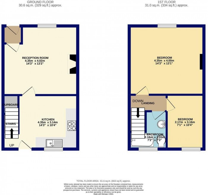 Floorplan for Moss Lane, Whitefield, M45