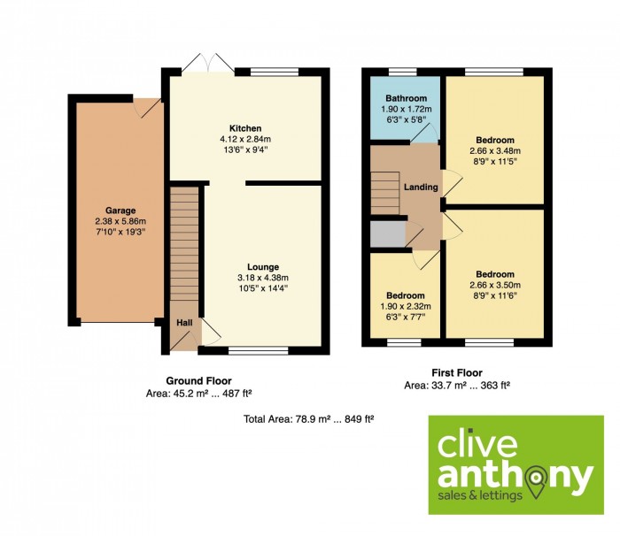Floorplan for Watkins Drive, Prestwich, M25
