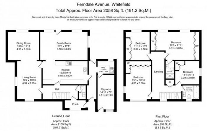 Floorplan for Ferndale Avenue, Whitefield, M45