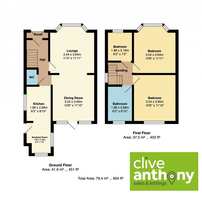 Floorplan for Vernon Drive, Prestwich, M25