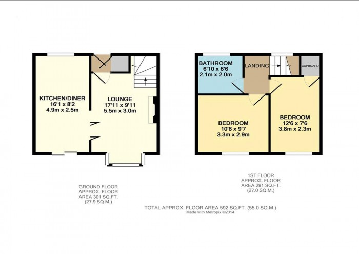 Floorplan for Tweedsdale Close, Whitefield, M45