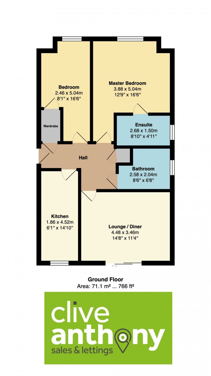 Floorplan for Higher Lane, Whitefield, M45