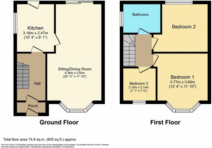 Floorplan for Kenmore Road, Whitefield, M45
