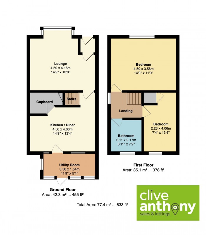 Floorplan for Thorp Street, Whitefield, M45