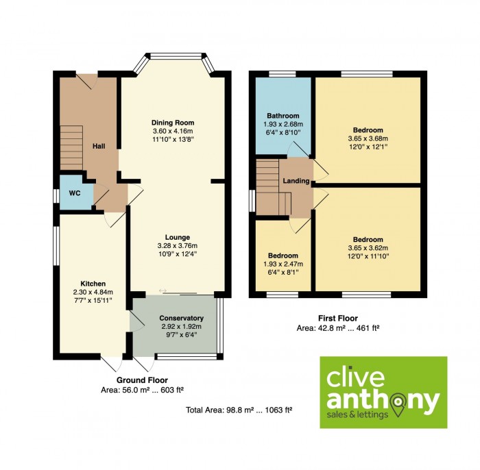 Floorplan for Canterbury Drive, Prestwich, M25